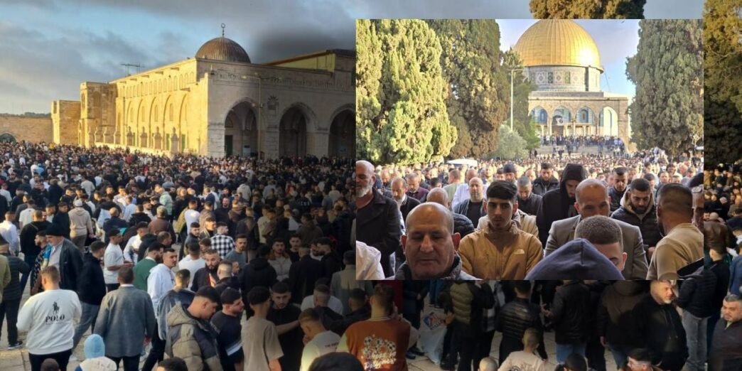 İsrail engeline rağmen 120 bin kişi Mescid-i Aksa’da